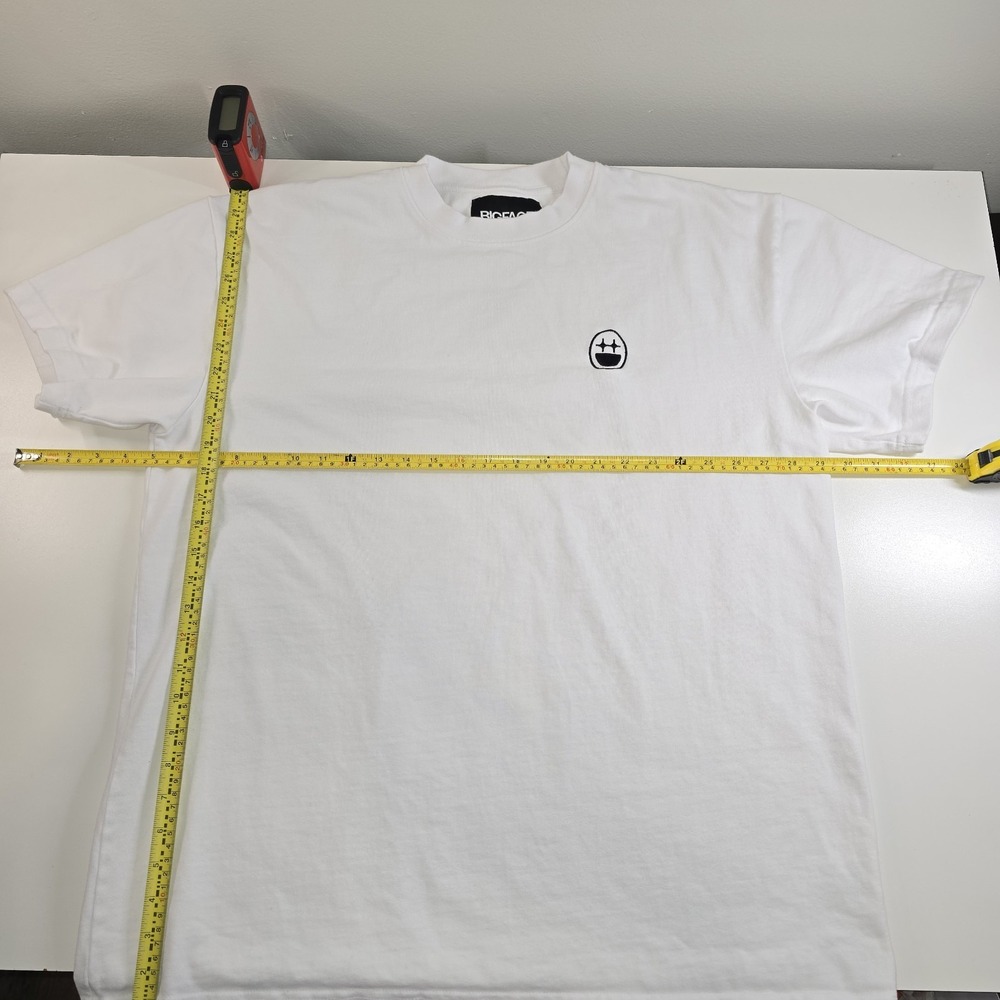 BIGFACE Coffee Oversized Heavyweight T-Shirt White XL 365 GSM Combed Cotton USA - Picture 6 of 12